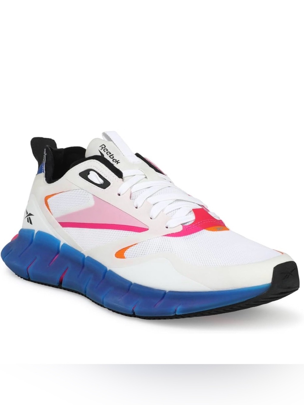 Reebok White Sneakers with Pink & Orange Accents 41